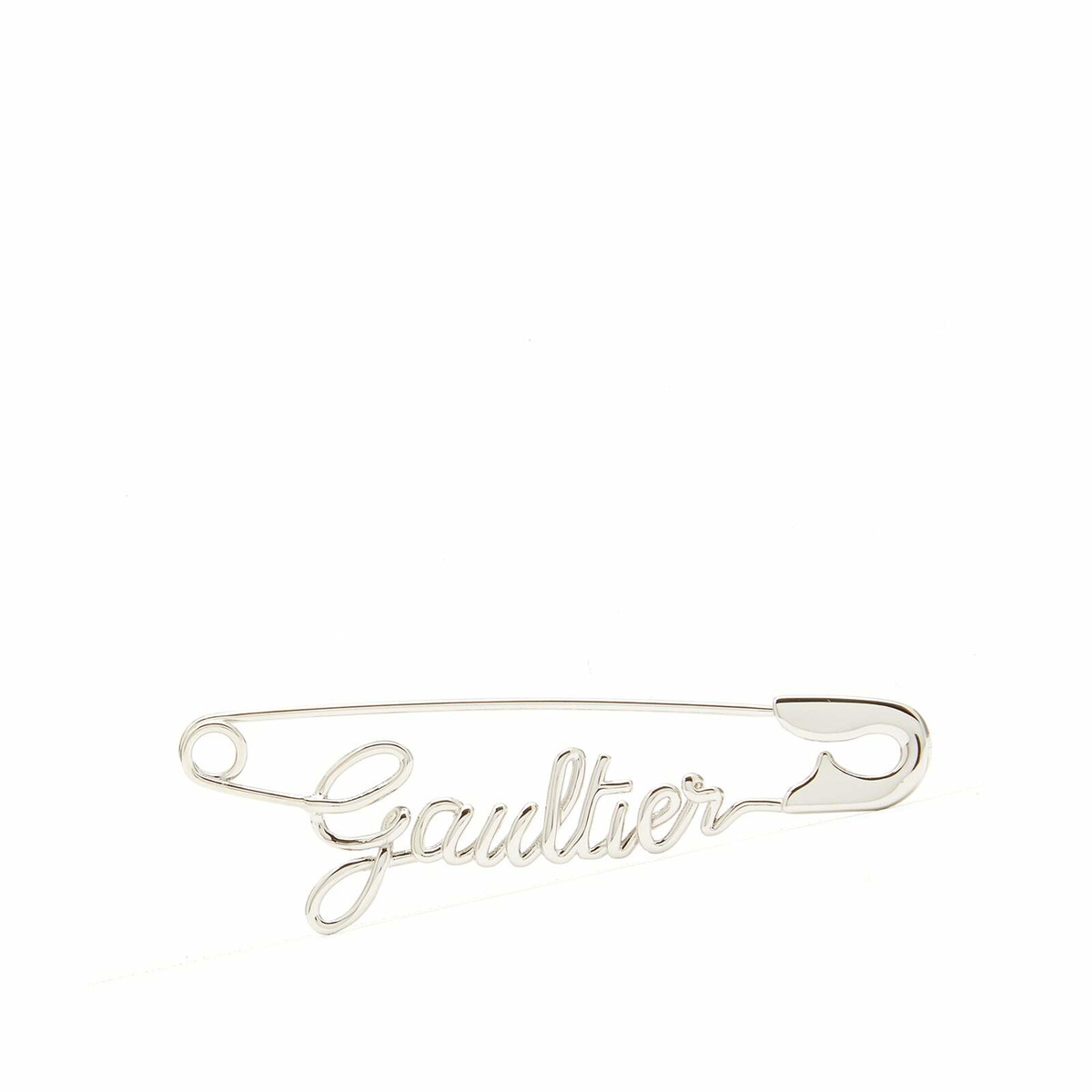 Jean Paul Gaultier Women's Safety Pin Logo Earring in Silver