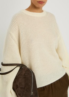 Toteme Ribbed-knit Mohair-blend Jumper Ecru