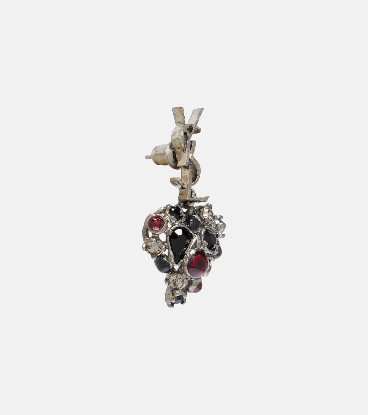 Saint Laurent Cassandre embellished drop earrings