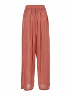 Merci Red Pants With All-over Striped Motif And Elastic Waist In Fabric Woman