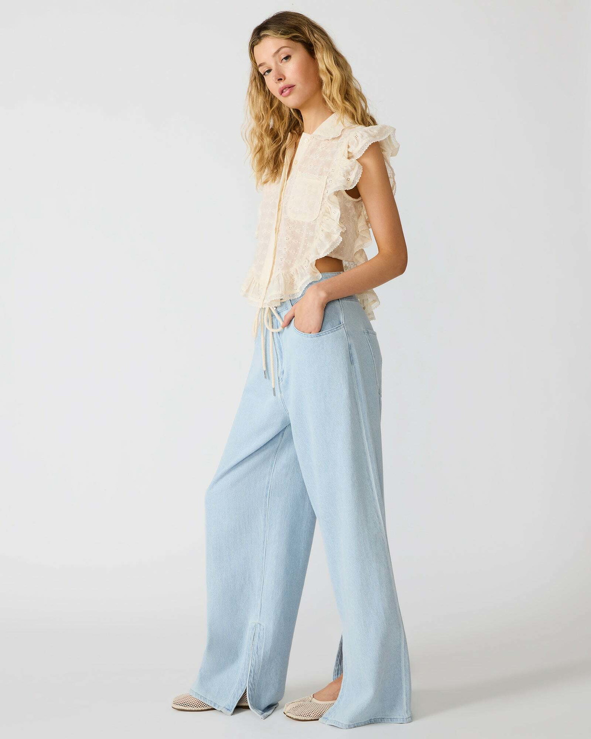 Steve Madden Maycen Pants in Blue