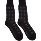Alexander McQueen Black Short Skull Socks