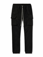 DRKSHDW by Rick Owens - Mastodon Tapered Cotton-Blend Canvas Cargo Sweatpants - Black