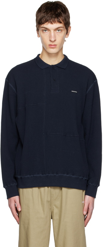 Photo: thisisneverthat Navy Paneled Polo