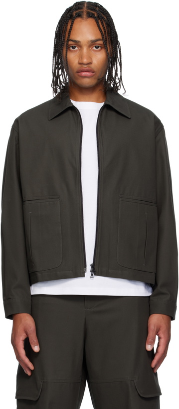 Photo: SAGE NATION Gray Index Cotton Twill Jacket