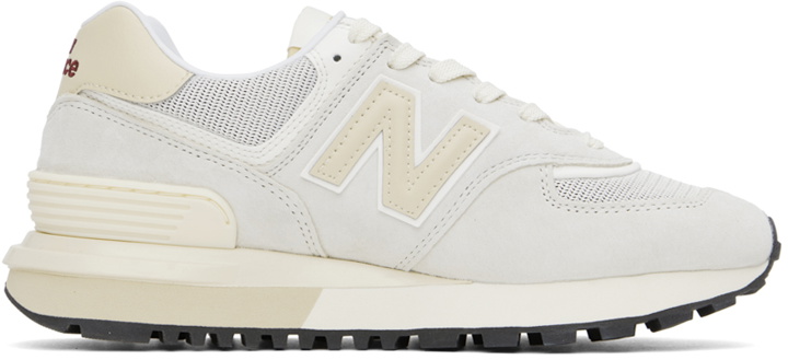 Photo: New Balance Beige & Gray 574 Legacy Sneakers