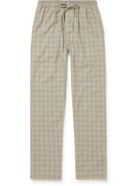 Zimmerli - Heritage Checked Cotton and Wool-Blend Pyjama Trousers - Neutrals