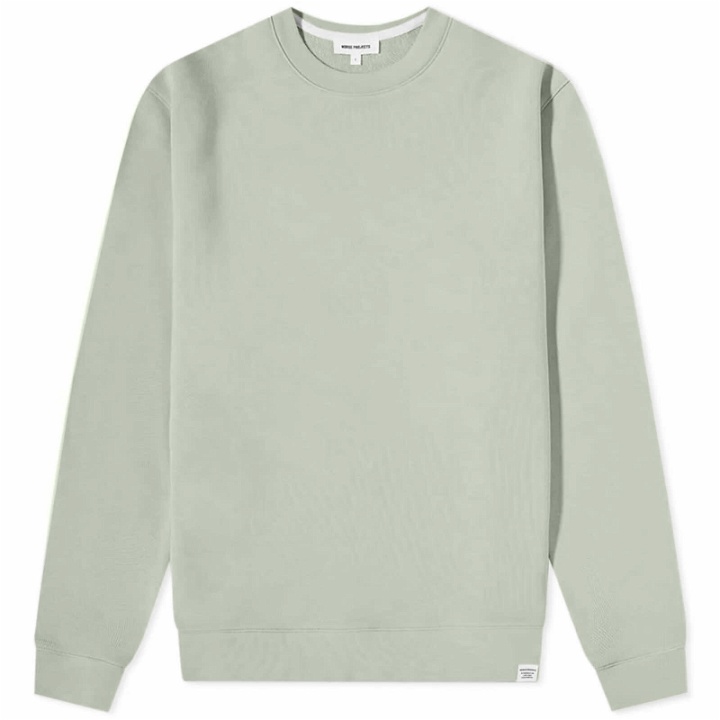 Photo: Norse Projects Men's Vagn Classic Crew Sweat in Sunwashed Green