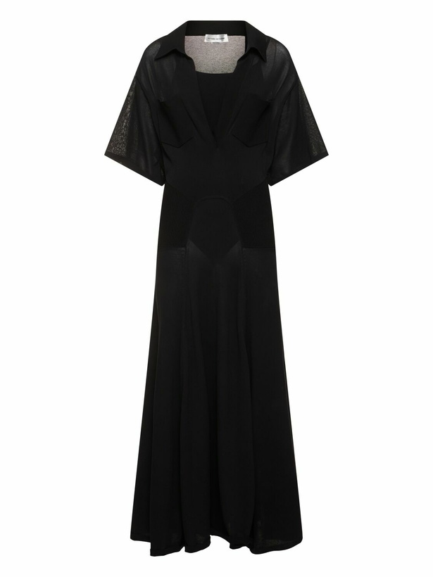 Photo: VICTORIA BECKHAM Light Cotton Blend Knit Long Dress