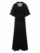 VICTORIA BECKHAM Light Cotton Blend Knit Long Dress