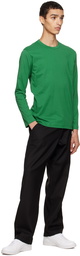 Comme des Garçons Shirt Green Crewneck Long Sleeve T-Shirt