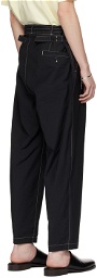LEMAIRE Black Belted Trousers