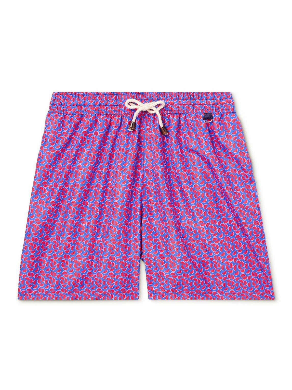 Photo: Rubinacci - Straight-Leg Mid-Length Printed Swim Shorts - Purple