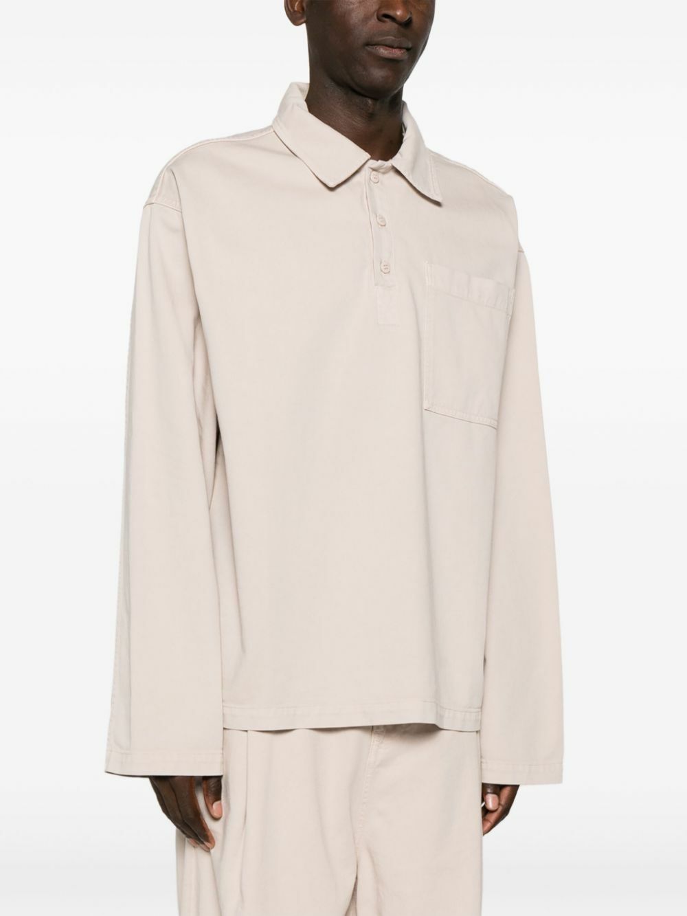 The Frankie Shop Neutral Ray Cotton Polo Shirt