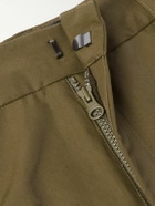 SAIF UD DEEN - Holster Straight-Leg Panelled Cotton-Blend Canvas Cargo Trousers - Green
