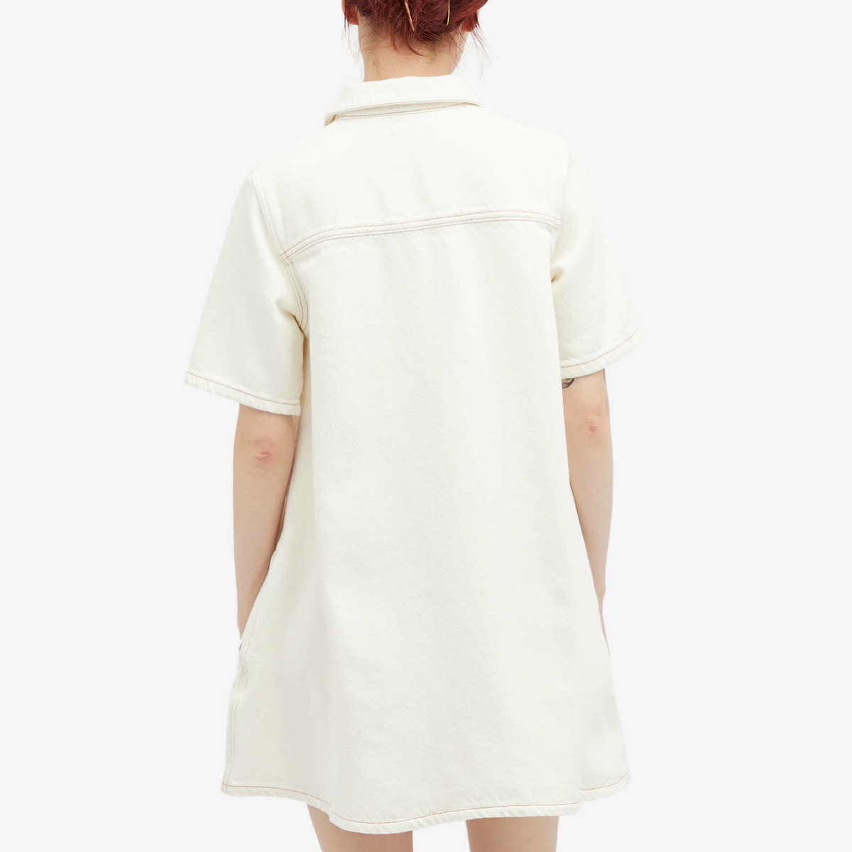 GANNI ♥ Heavy Denim Mini Dress/追跡付 GANNI Women's Heavy Denim Mini Dress in Egret GANNI