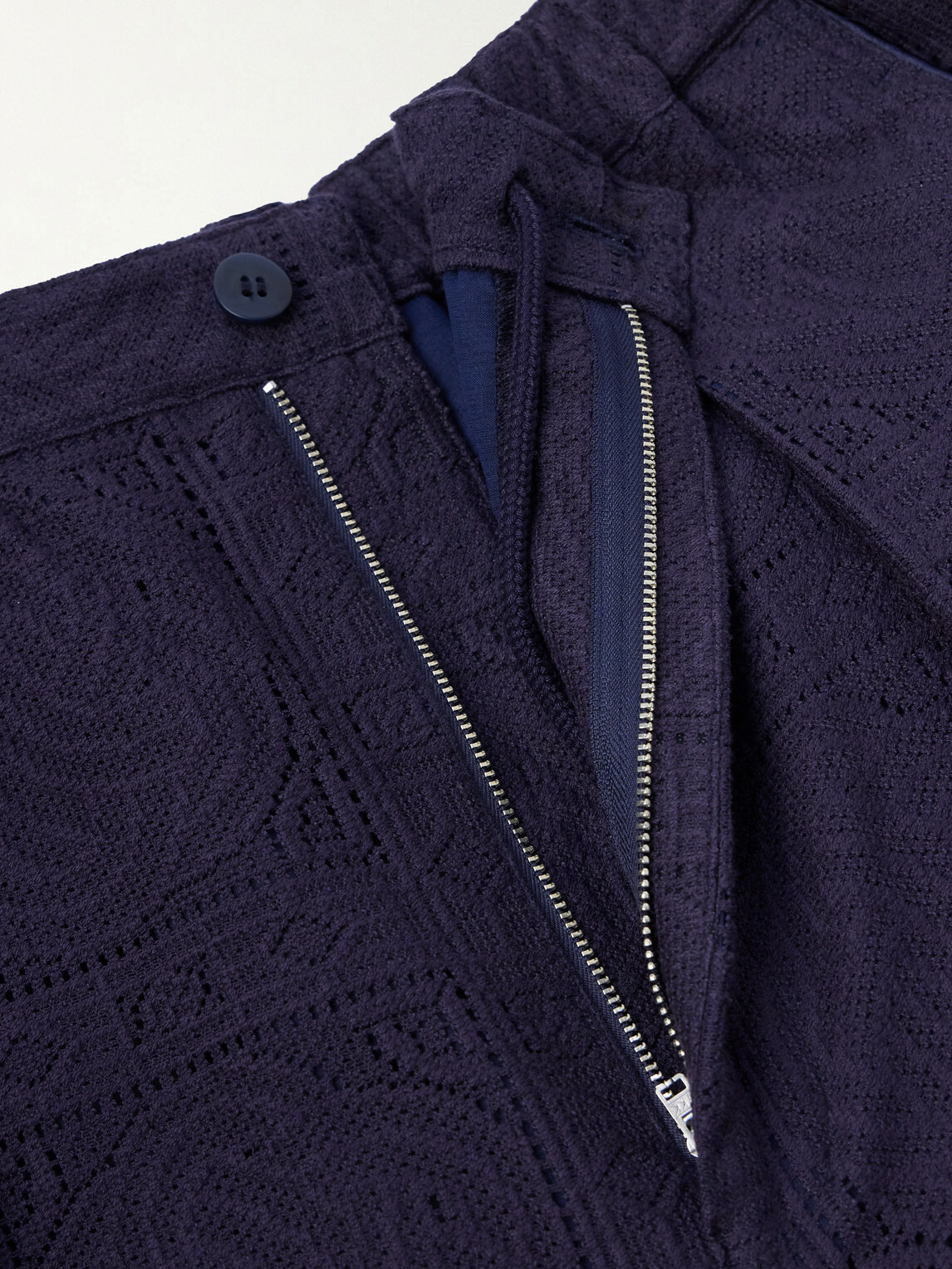 Blue Blue Japan - Straight-Leg Cotton-Blend Suit Trousers - Blue