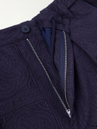 Blue Blue Japan - Straight-Leg Cotton-Blend Suit Trousers - Blue