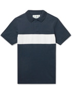 BARBOUR WHITE LABEL - Harold Striped Cotton-Jersey Polo Shirt - Blue - S