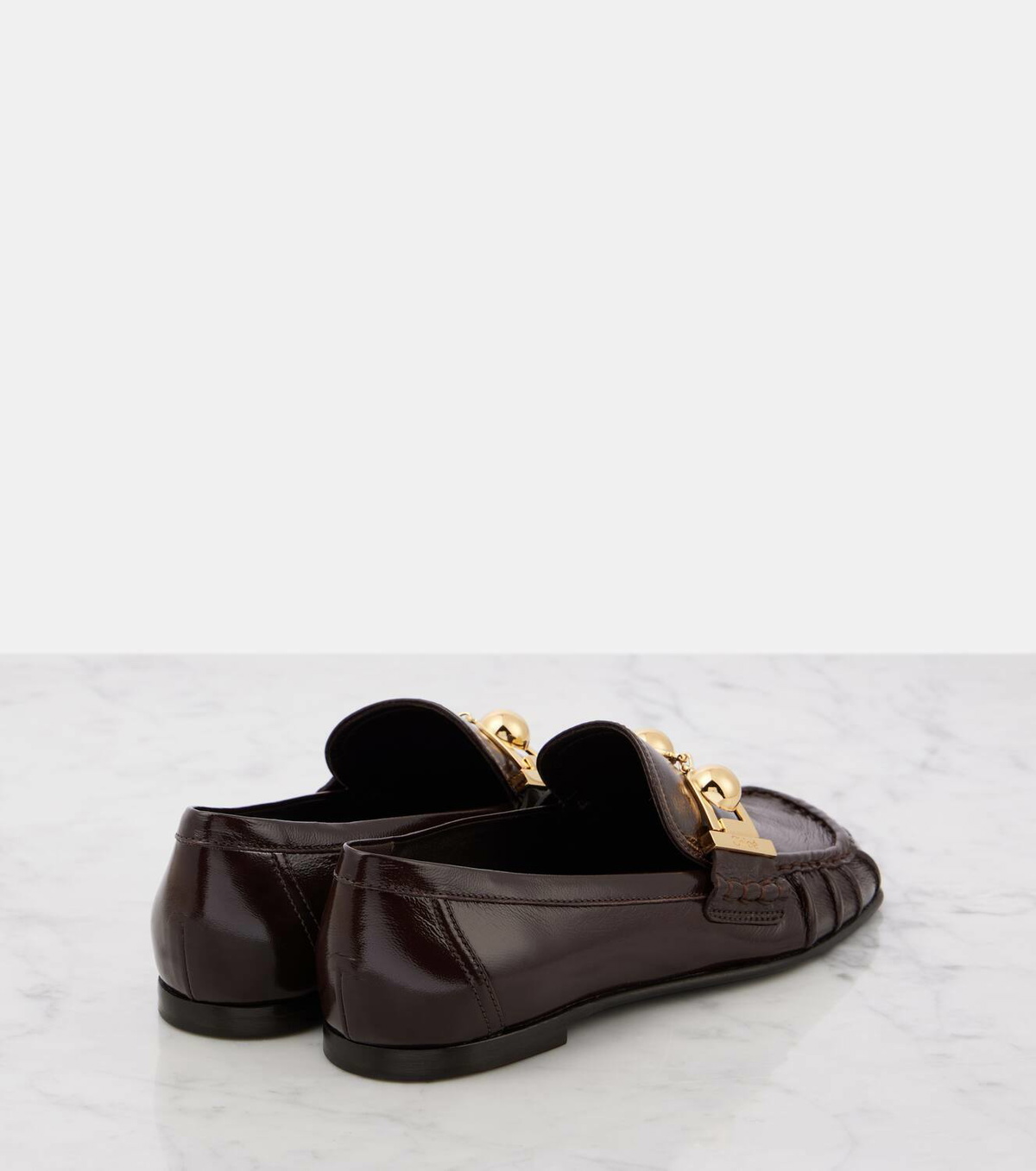 Chloé Miles embellished leather loafers