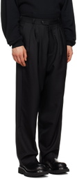 Lownn Black Three Pleat Trousers