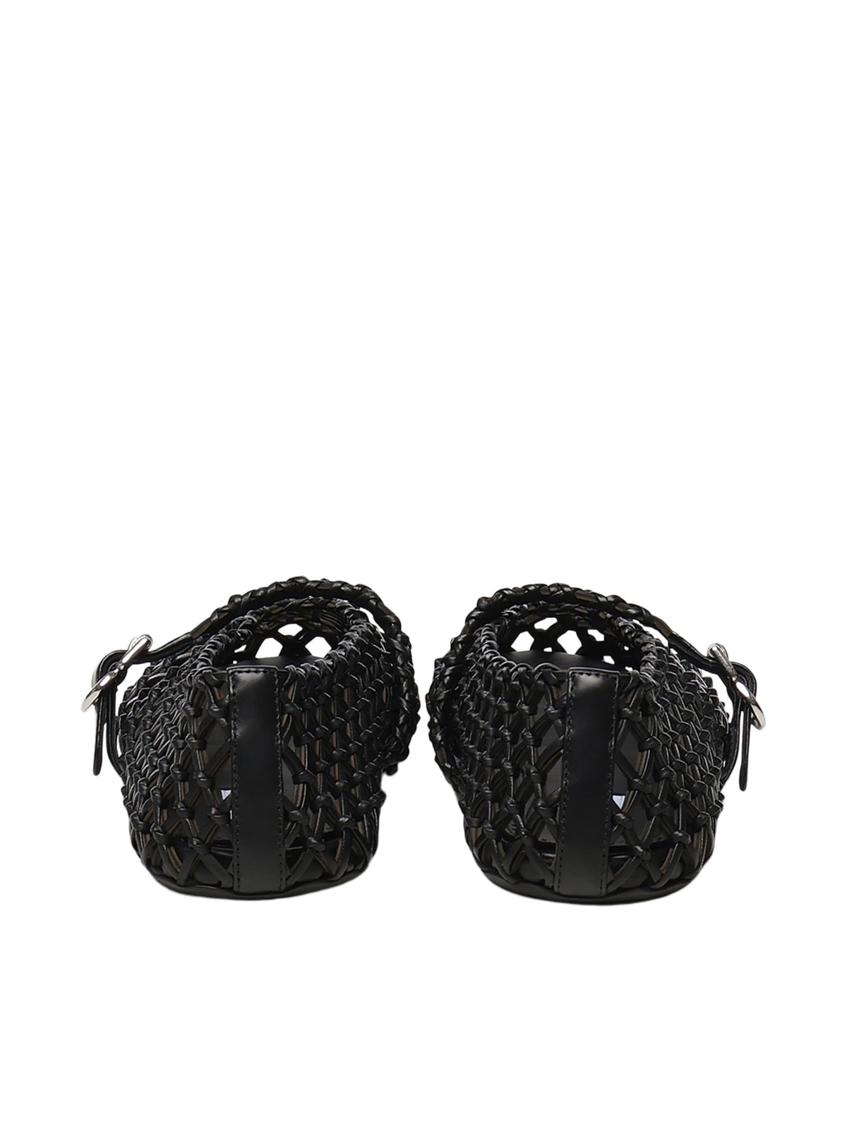 Alaia Flat Ballerinas In Interwoven Lamb Leather