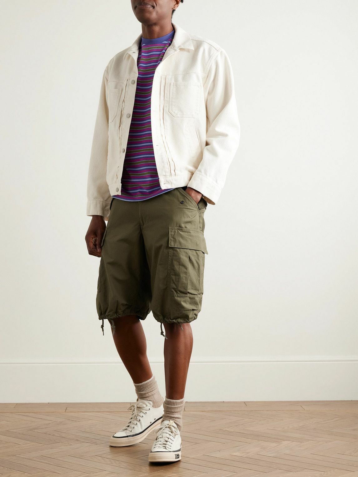 Beams Plus - Straight-Leg Cotton-Ripstop Cargo Shorts - Green
