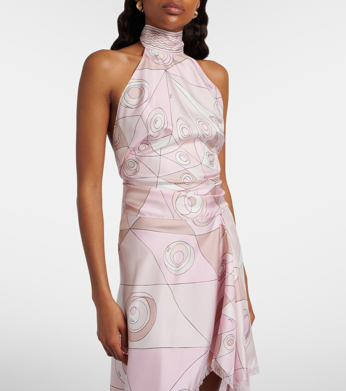 Pucci Occhi silk twill top