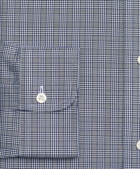 Brooks Brothers Men's Stretch Madison Relaxed-Fit Dress Shirt, Non-Iron Glen Plaid | Navy