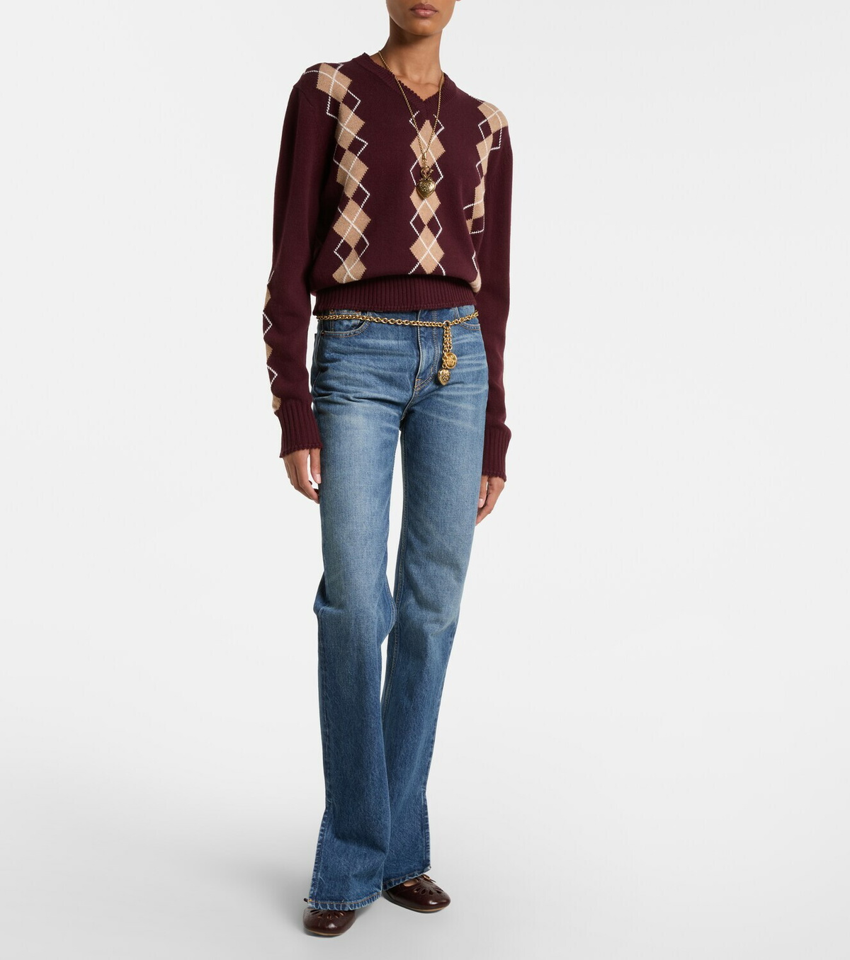 Chloé Argyle wool and cashmere sweater