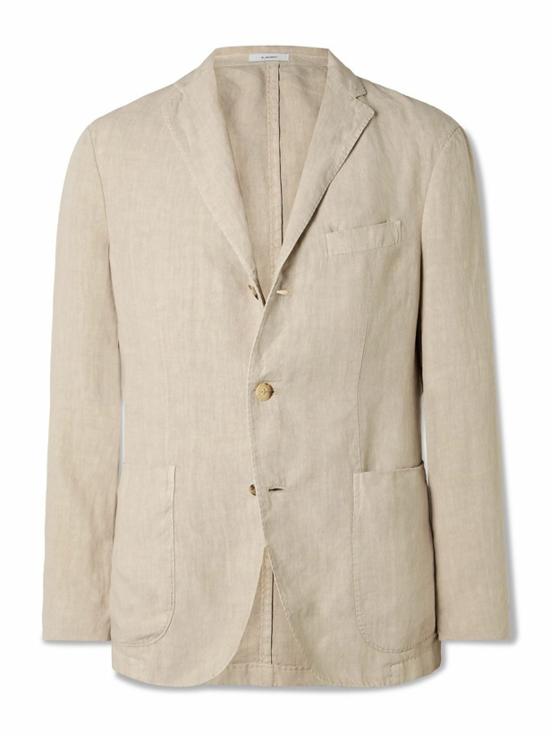 Photo: Boglioli - Unstructured Garment-Dyed Linen Suit Jacket - Neutrals