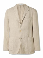 Boglioli - Unstructured Garment-Dyed Linen Suit Jacket - Neutrals