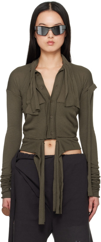 Photo: Ottolinger Green Extended Trim Cardigan
