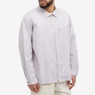 Garbstore Men's Grande Zip Stripe Shirt in Purple