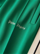 Palm Angels - Straight-Leg Striped Pleated Tech-Jersey Track Pants - Green
