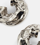 Courreges - Molten sculptural silver hoop earrings