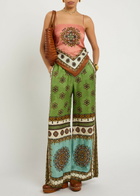 Alemais Contina Printed Wide-leg Satin Trousers Multicoloured