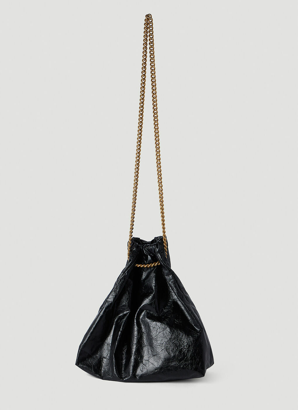 Crush Large Chain Shoulder Bag in Black - Balenciaga