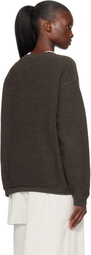 Lauren Manoogian Gray Fine Terry Crewneck Sweater