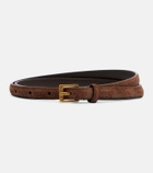 The Row City suede belt