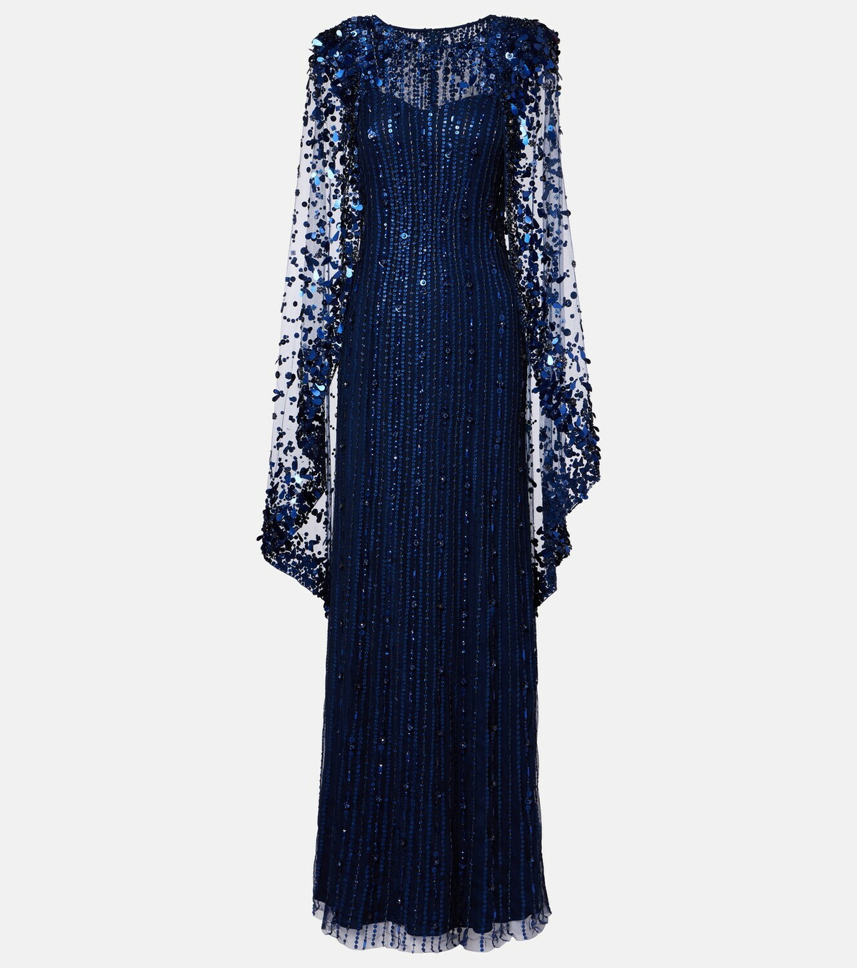 Jenny Packham Caped embellished gown
