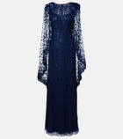 Jenny Packham Caped embellished gown