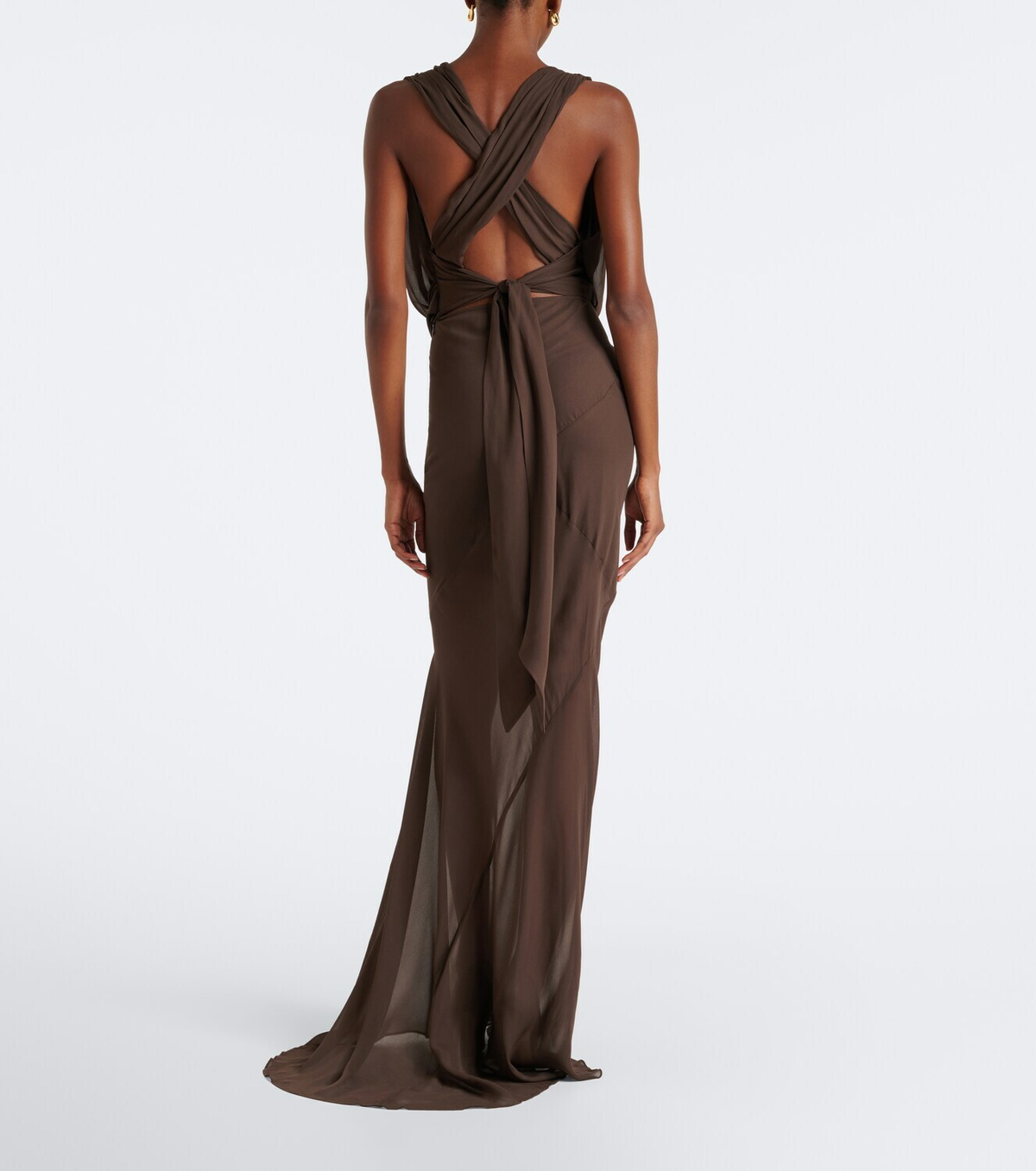 De La Vali Oryx georgette maxi skirt