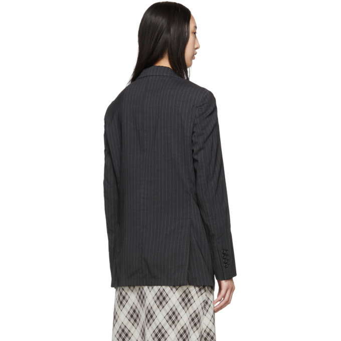 R13 Grey Stripe Boyfriend Blazer R13