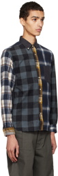 BEAMS PLUS Navy Plaid Shirt