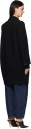 ALAÏA Black Crombie Wool Coat