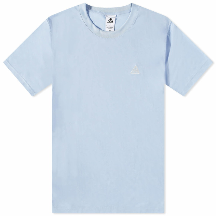 Photo: Nike Men's ACG Dri-Fit Adv Goat Rocks T-Shirt in Cobalt Bliss/Summit White