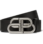 Balenciaga - 3cm Black Leather Belt - Black