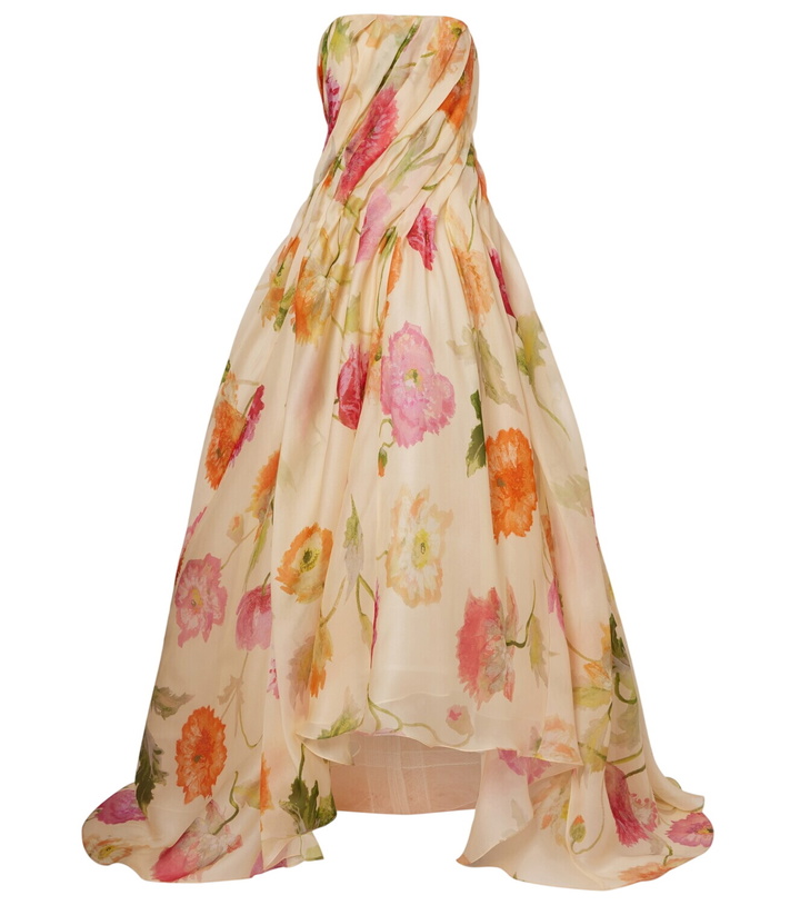 Photo: Carolina Herrera Floral silk organza bustier gown