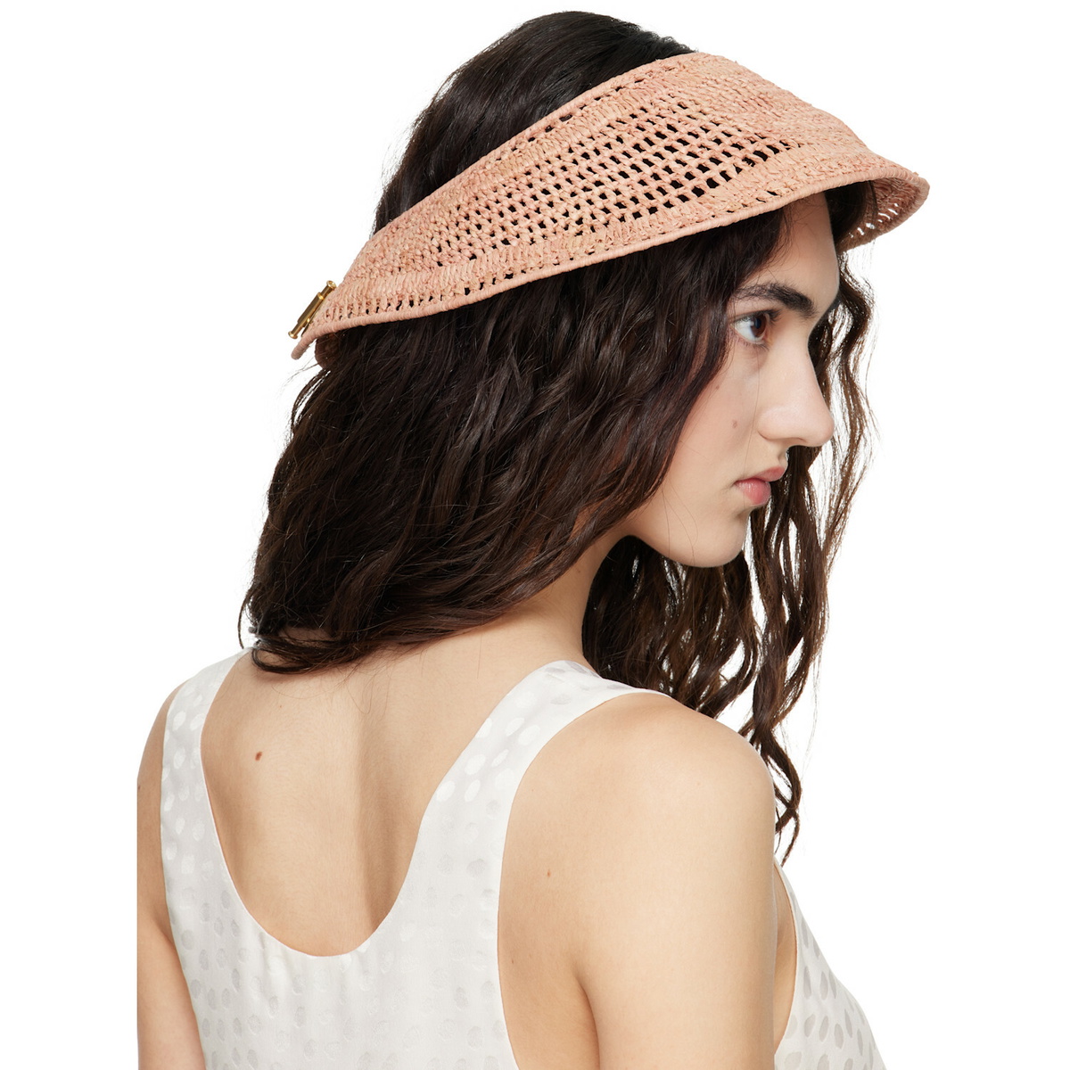 Chloé Beige 'The Chloé Raffia' Visor
